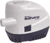 Attwood 45077 Sahara 750 GPH Automatic Bilge Pump. 5-1/2" L (not including hose nipple), 3-1/4" W and 4" H.