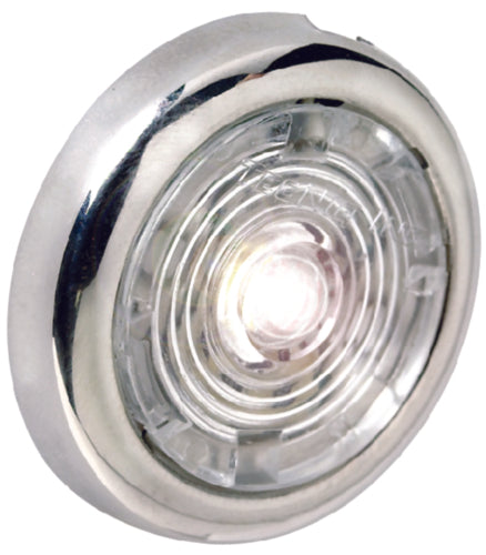 Attwood 6341SS7 2-3/4"-white-interior-exterior-light-w-ss-bezel. stainless steel housing allow for interior and exterior mounting - even underwater!