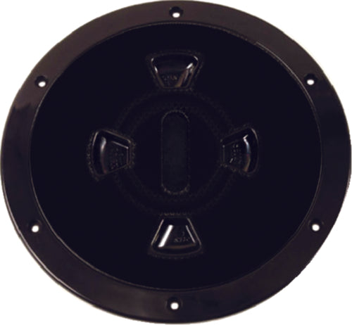 Beckson Screw Out Deck Plate With Standard Trim Ring, Smooth Center, 8"