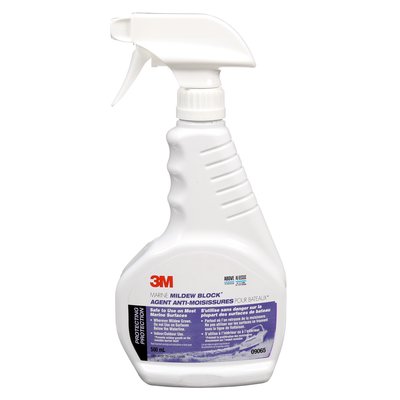 3M Marine Mildew Block 09065. Prevents mildew growth.      Use for protecting marine surfaces, like canvas, carpeting, deck furniture, upholstery, etc. from mildew growth.