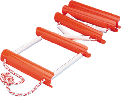 Sea-Dog Line Portable Emergency 3 Step Boarding Ladder, High-Visibility Orange Polycarbonate & Nylon Rope