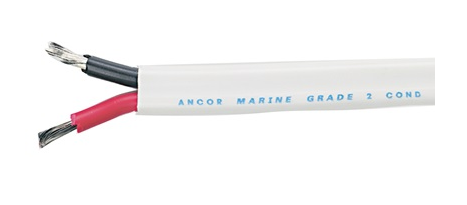 Ancor Marine Grade Tinned Duplex Cable Red and Black w/White Jacket, 12/2 