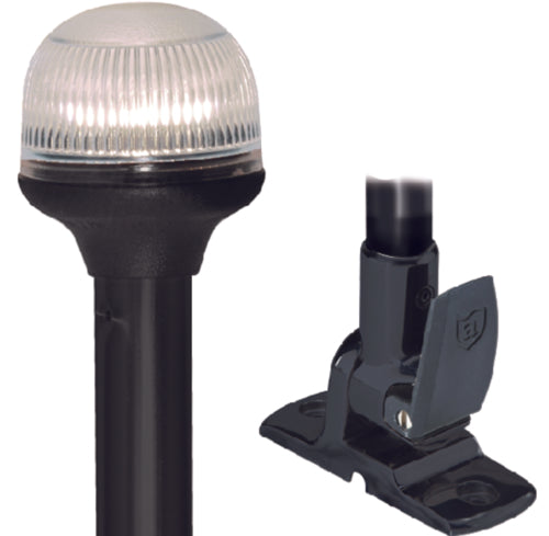 Attwood 5350-PA20-7 -2nm-all-round-anti-glare-fold-down-lights-with-black-composite-lightarmor-base-aluminum-pole