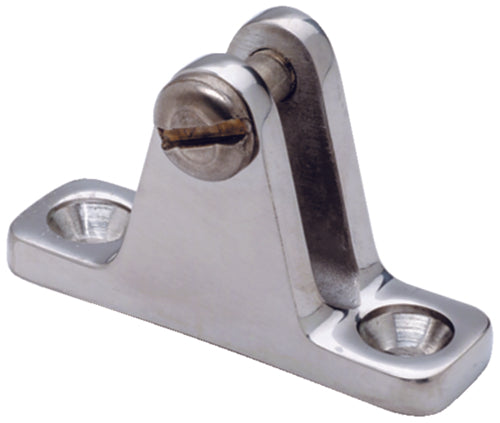 Attwood 66104-3  deck-hinge-316-stainless-steel-straight-base. Features a flat base for deck mounting and has two holes for #10 fasteners