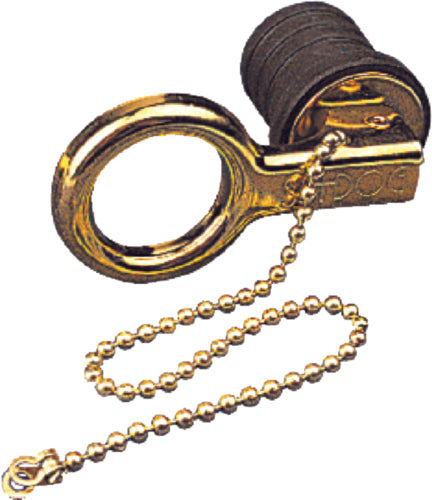 Sea-Dog Line Brass Snap Handle Drain Plug, 1" w/Chain