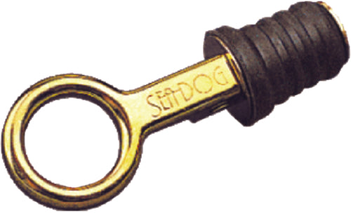 Sea-Dog Line Brass Snap Handle Drain Plug, 1-1/4" w/o Chain