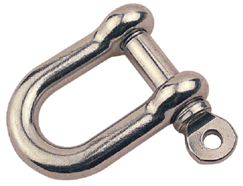 Sea-Dog Line 1/2" Stainless Steel Bow Shackle, Carded. Constructed of corrosion resistant investment cast 316 stainless steel. D-Shackles have straight sides with a U-shape rounded bottom.