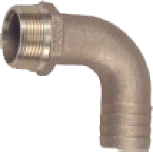 90° Bronze Pipe To Hose Adapter, 1-1/4" Hose - 1-1/4" Pipe
