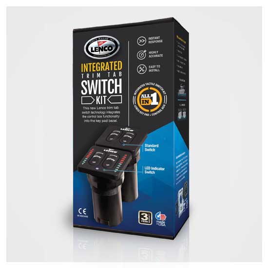Lenco 15170-001 Integrated Trim Tab Switch Kit (Single) - LED