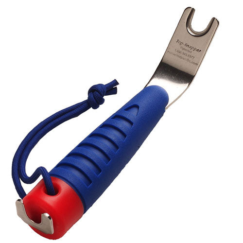 Ironwood Pacific 0081 Top Snapper Canvas Tool. The Top Snapper tool is a lifesaver for making it quick and simple to fasten or remove a canvas boat cover. 