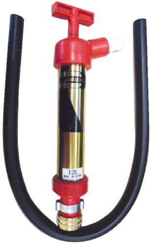 Jabsco 34060-0130 -marine-engine-oil-drain-pump. Marine engine oil drain pump with 3/4" female garden hose fitting on suction connection for OMC; and MerCruiser