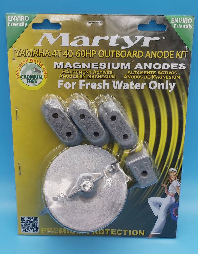 Martyr CMY4060KITM Yamaha 4T 40 to 60HP Outboard Magnesium Anode Kit