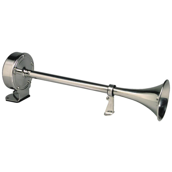 Ongaro 10027 Deluxe Stainless Steel Single Trumpet Horn, 12V