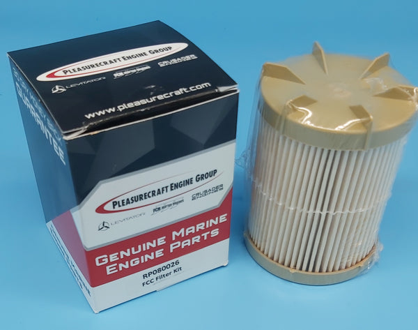 PCM RP080026 FCC Filter Kit. Fuel filter for PCM engines with Fuel Control Cell canisters. Used 1996 till current on All EFI engines.  Comes With O-Rings