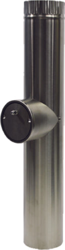 Dickinson Barometric Damper on a 24″ Pipe- Stainless Steel, 3" X 24"