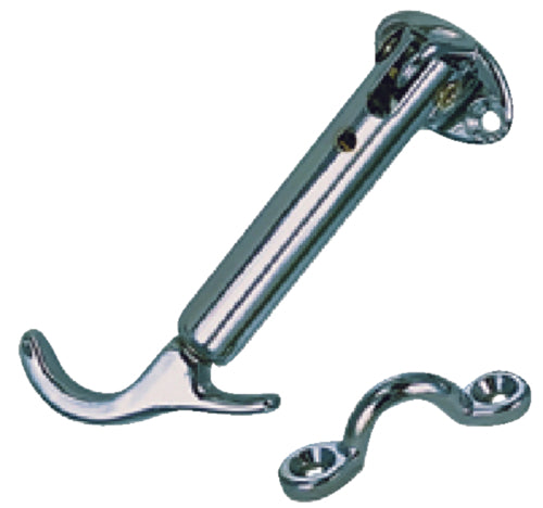 Perko 0155DP0CHR -hatch-fastener-windshield-keeper. Chrome plated brass and zinc with a phosphor bronze spring.