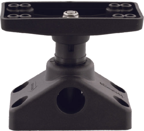 Scotty-269s-swivel-fishfinder-mount-w-241-side-deck-mount. Scotty post mount design for quick removal and infinitely adjustable rotation