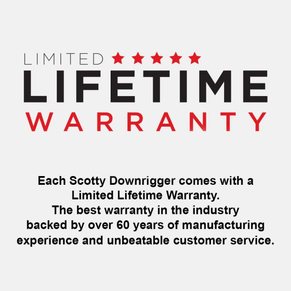 Scotty Downrigger Lifetime warranty