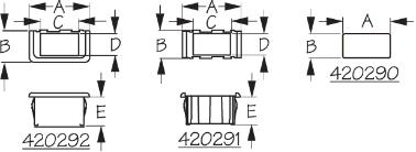 Sea-Dog Line 420291-1 Rocker Switch Mounting Bracket Center Section. Use with Contura rocker switches, Dimensions