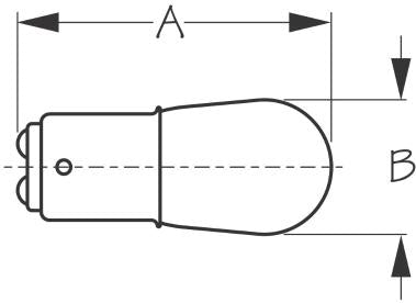 Sea-Dog Line double contact bayonet base light bulb dimension drawing
