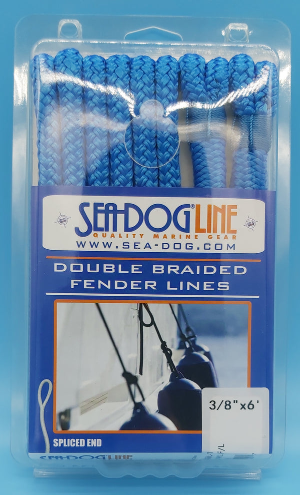 SeaDog Line 302110006BL-1 Double Braided Fender Line 3/8" x 6'